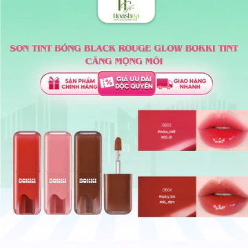 (DATE 01/2027) Son Tint Bóng Black Rouge Glow Bokki Tint Căng mọng môi