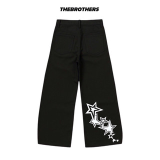 Quần Jean dài ống rộng in hình ngôi sao starlight THEBROTHERS Unisex -Wideleg Jean