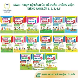 Sách - Trọn bộ ôn hè Toán, Tiếng Việt, Tiếng Anh lớp 1,2,3,4,5 (mỗi bộ 3 cuốn)