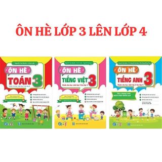 Sách - Trọn bộ ôn hè Toán, Tiếng Việt, Tiếng Anh lớp 1,2,3,4,5 (mỗi bộ 3 cuốn)