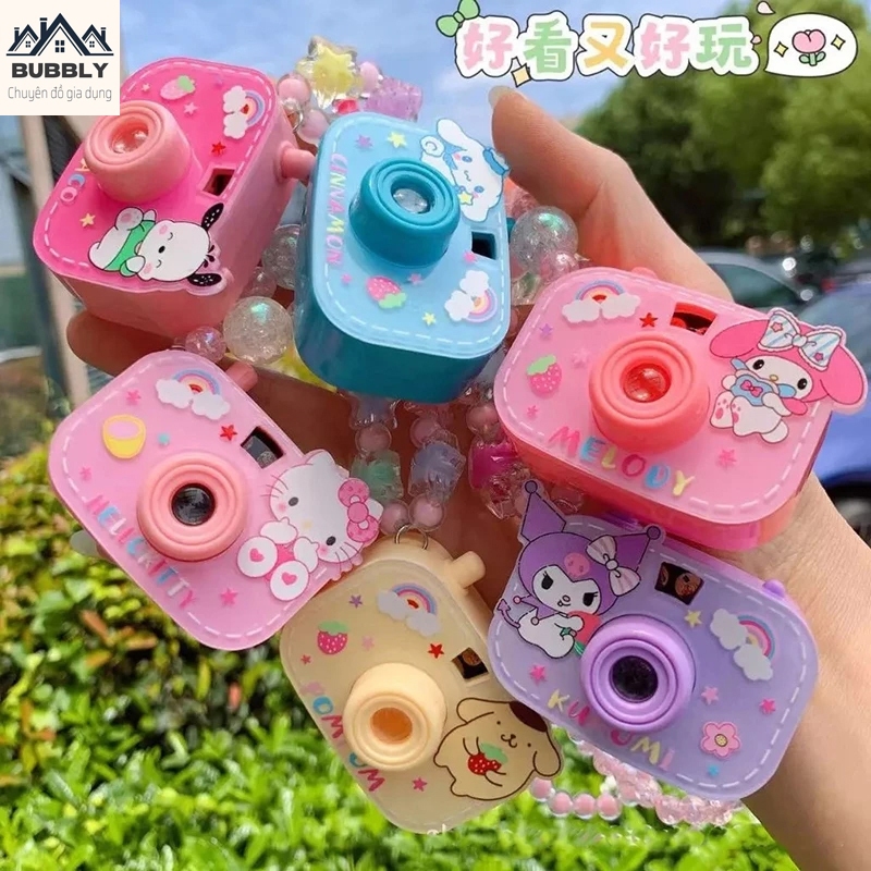 Đồ Chơi Máy Ảnh Chiếu Hình Kuromi, Melody, Cún Trắng Cho Bé Kèm Vòng Cổ , Đồ Chơi Quà Tặng Máy Chiếu