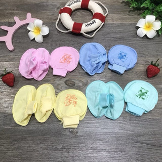 Bao tay bao chân cho bé sơ sinh, set bao tay chân cho bé Cotton THẢO NHI KID