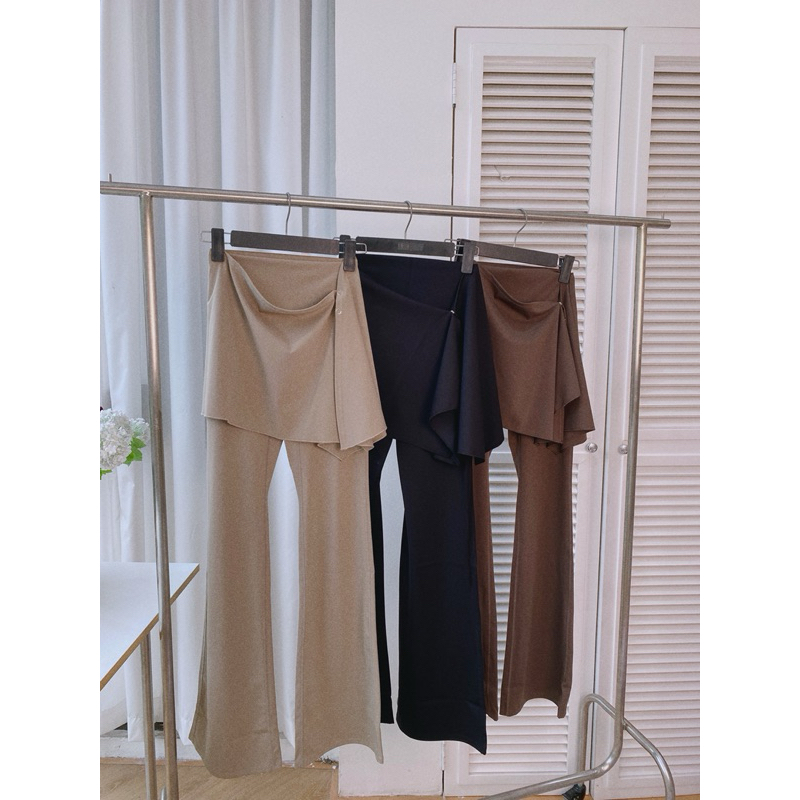 Quần thể thao ống loe kèm quây Fither tập yoga, pilates thoáng khí, kiểu dáng thanh lịch