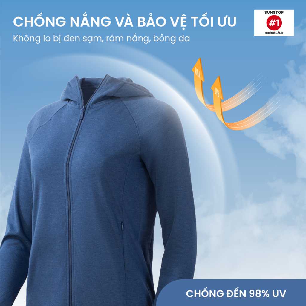 Áo khoác chống nắng nữ Sunstop UV Master TOKYOLIFE dáng suông mũ liền khóa trước 40000422