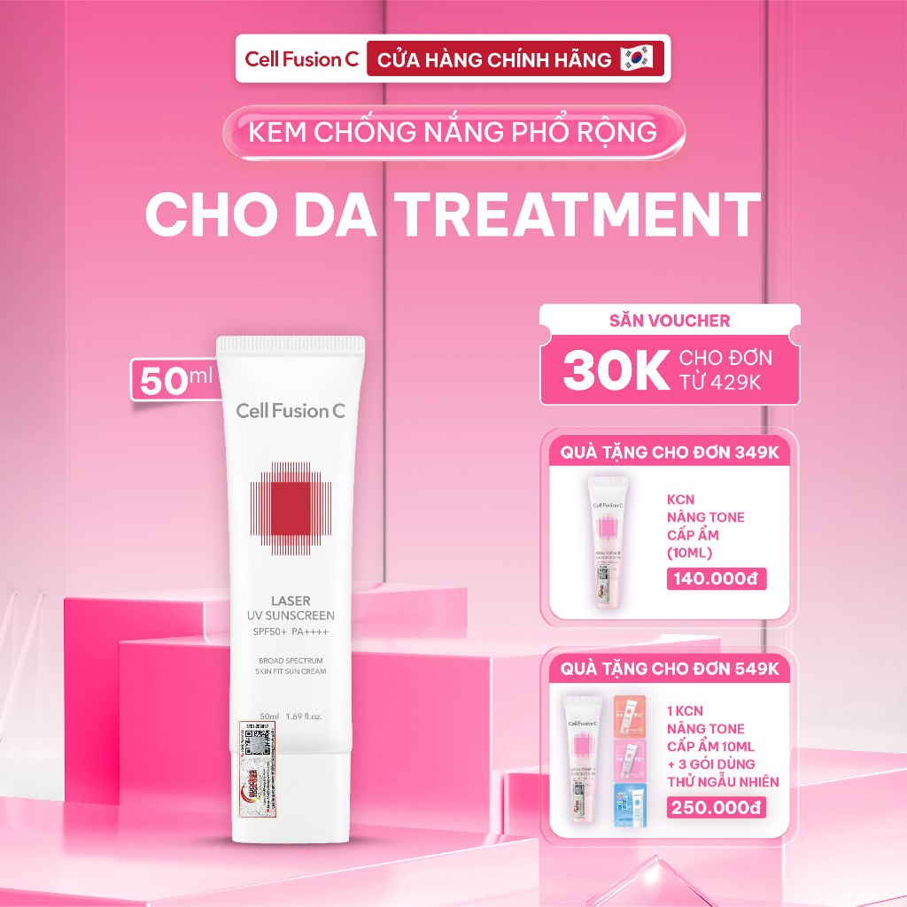 Ảnh Kem Chống Nắng Phổ Rộng Cho Da Treatment Cell Fusion C Laser UV Sunscreen SPF50+ PA++++ 1