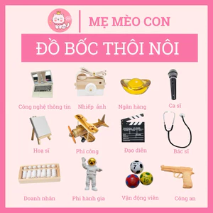Mâm bốc thôi nôi, đồ chơi mô phỏng nghề nghiệp, bộ bốc hướng nghiệp lễ thôi nôi (Set các mẹ tự mix)