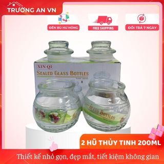 Combo 2 hũ thuỷ tinh đựng gia vị 200ml - Trường An VN