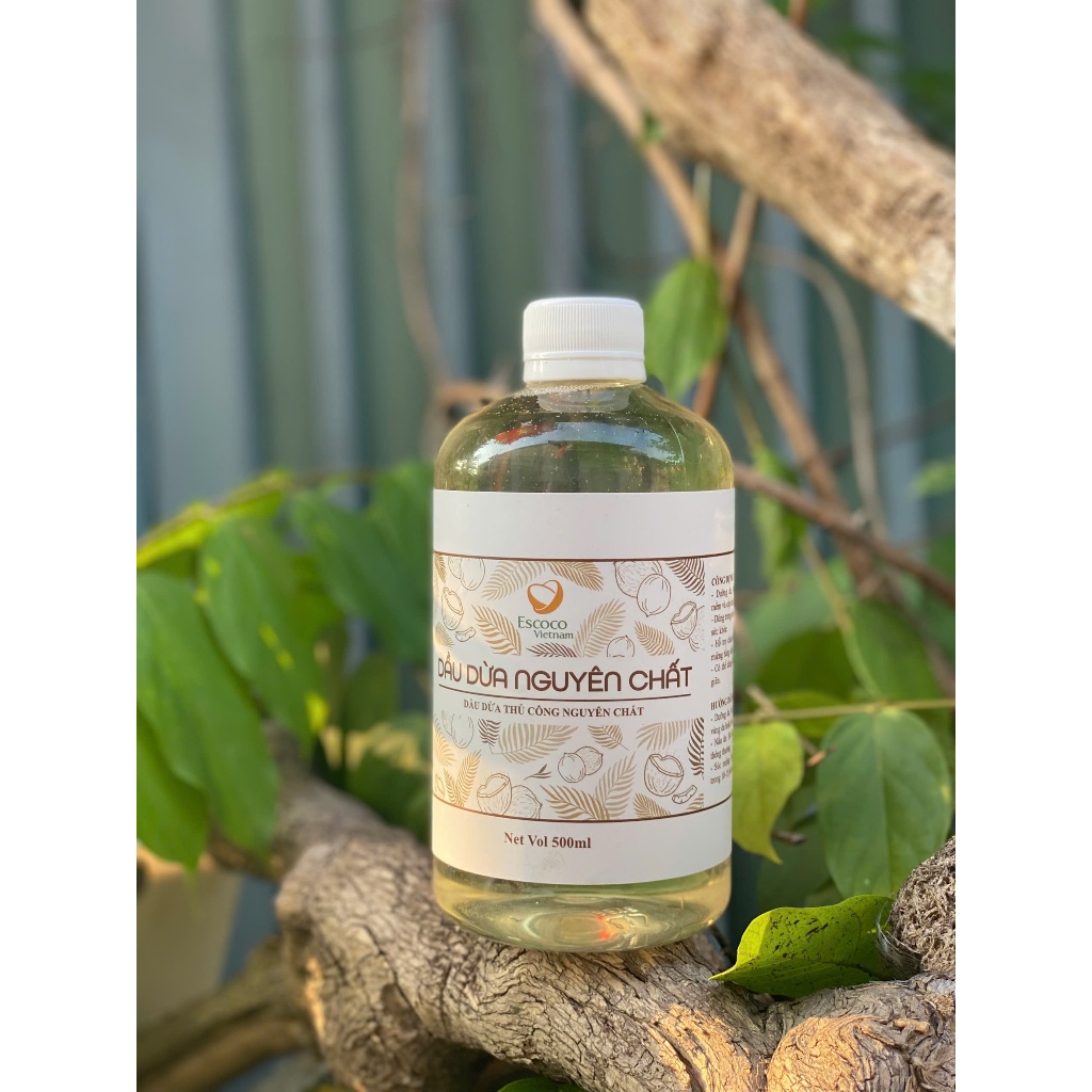 Dầu dừa nguyên chất nấu thủ công Escoco - dưỡng tóc mềm mượt _dưỡng ẩm da_ ngừa rạn da