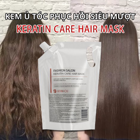 Mặt nạ tóc Keratin Hair Mask 1000ml Phục hồi tóc hư tổn, giúp giảm gãy rụng và ngăn ngừa rụng tóc