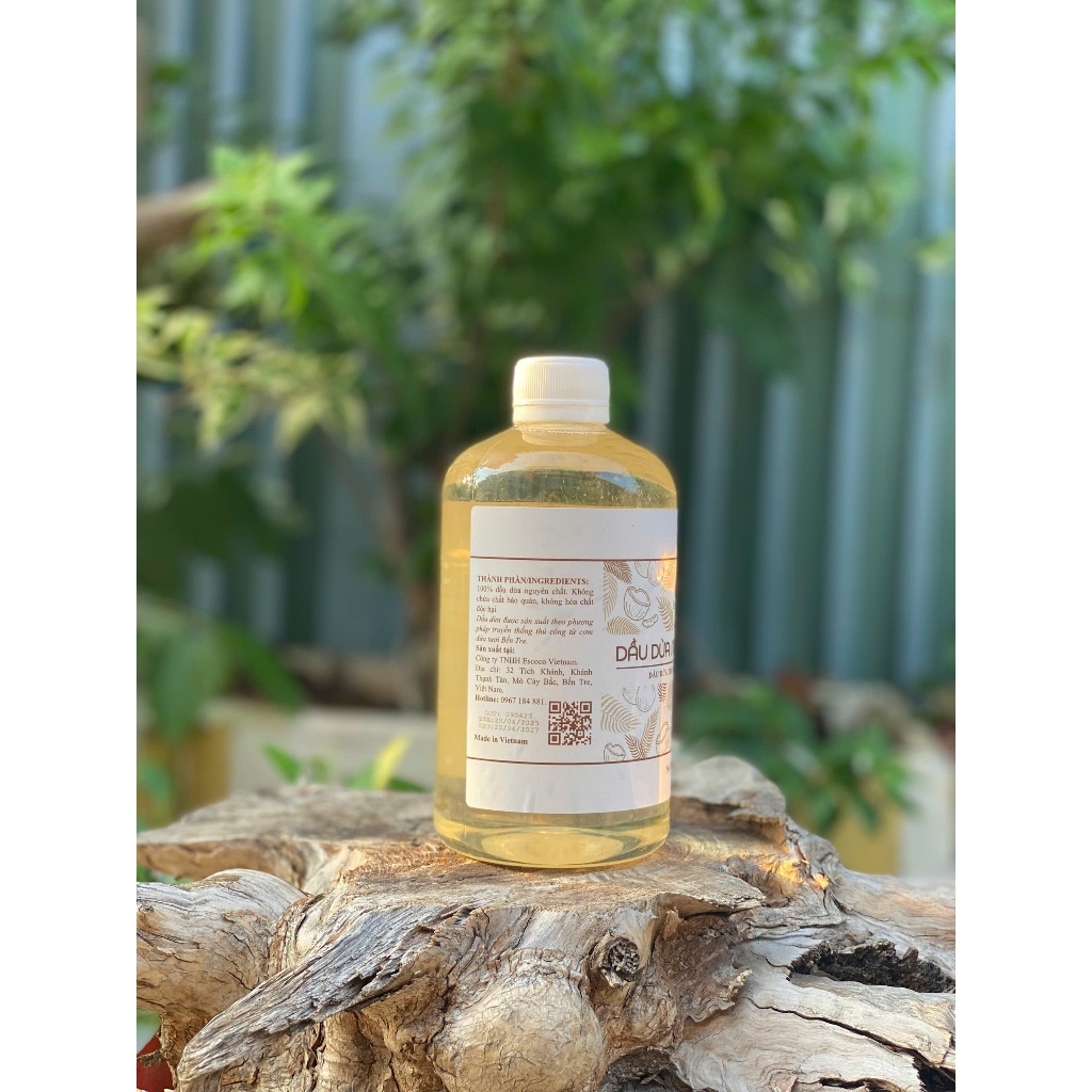 Dầu dừa nguyên chất nấu thủ công Escoco - dưỡng tóc mềm mượt _dưỡng ẩm da_ ngừa rạn da