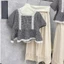 QC_Set công sở, đồ babydoll, set quần dài Mango ống rộng phối áo babydoll caro chạy viền Ren