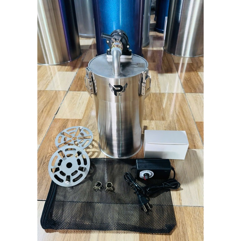 Lọc inox 304 nano cao cấp, Lọc inox phi 130 kèm máy bơm 700 lít/giờ ...