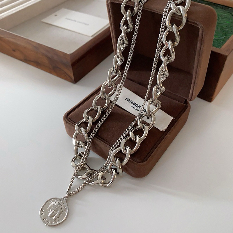 Set 2 dây chuyền nữ kiểu dáng hip hop phong cách cổ điển - De Merci Accessories