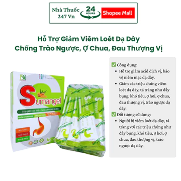 [Chính Hãng] Gel dạ dày SUMANGEL giảm viêm loét dạ dày,tá tràng trào ngược acid dịch vị dạ dày, giảm đau
