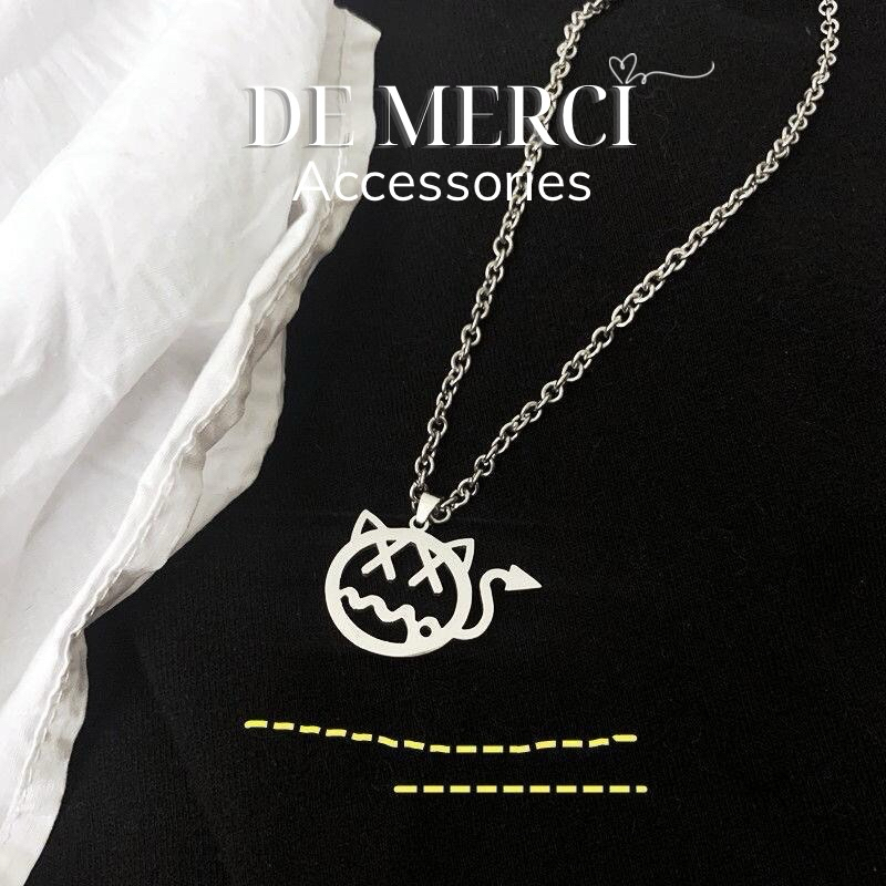 Dây chuyền nam nữ hàn quốc cá tính mặt hình mèo hip hop  - De Merci Accessories