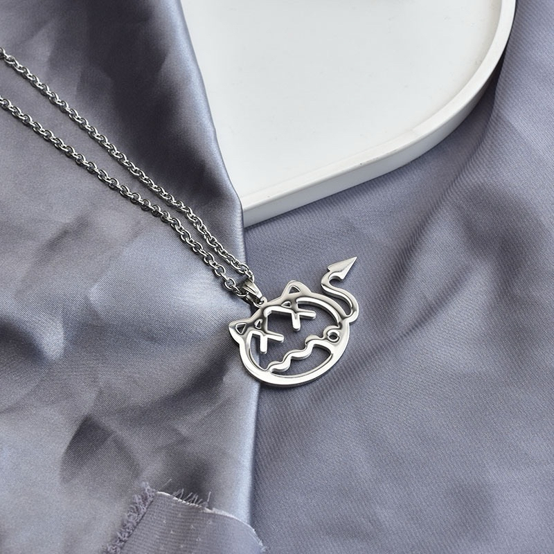 Dây chuyền nam nữ hàn quốc cá tính mặt hình mèo hip hop  - De Merci Accessories