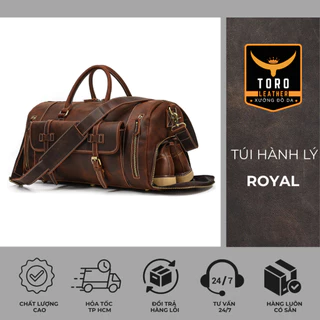 Túi xách nam【Bảo hành 5 năm】Túi xách da bò thật 100% - Túi du lịch - mã TXR - Túi xách Royal
