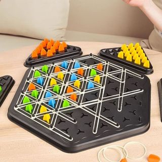 Cờ vua tam giác trí tuệ nối dây chun trò chơi liên kết tam giác HT Toys