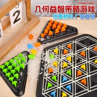 Cờ vua tam giác trí tuệ nối dây chun trò chơi liên kết tam giác HT Toys