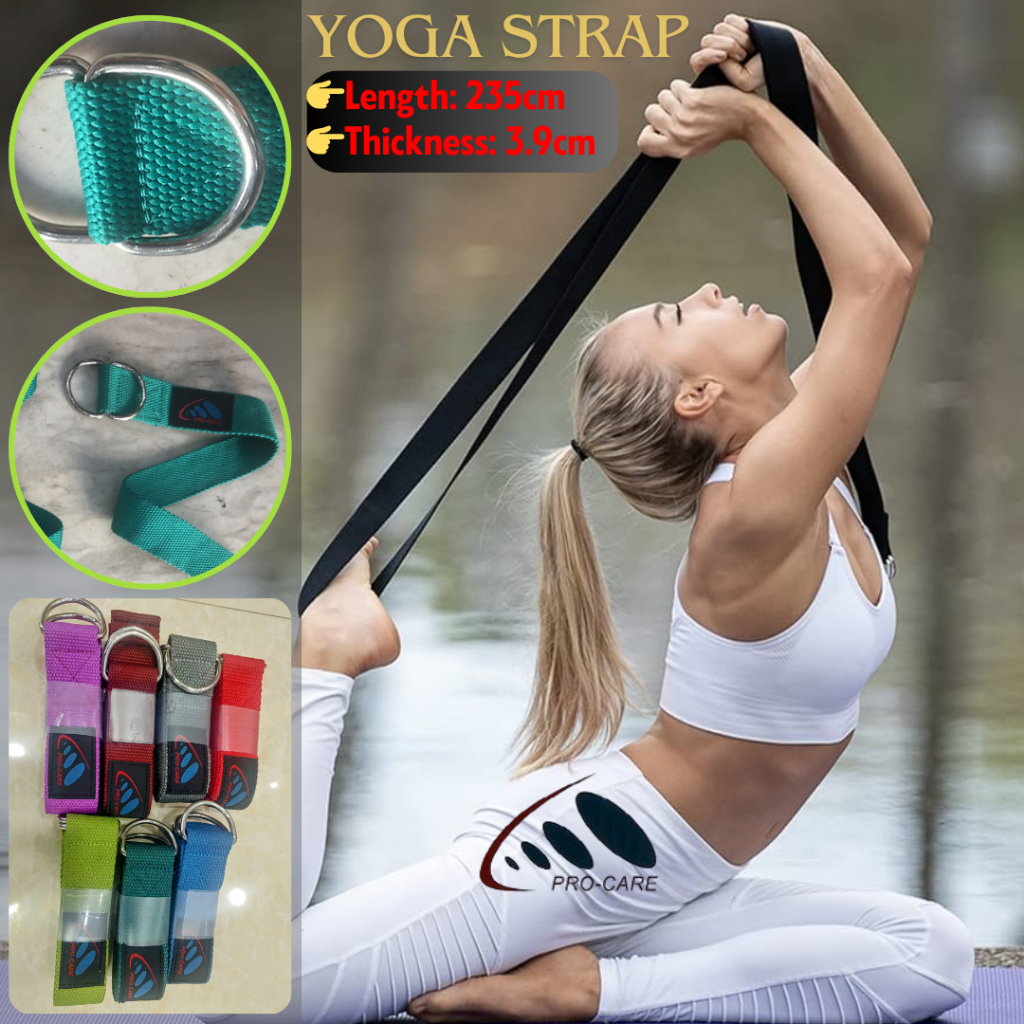 Dây Đai Tập Yoga PRO-CARE Cotton Dài 2.35m Rộng 3.9cm - Yoga Strap Hỗ Trợ Bài Tập Yoga (1 Sợi)