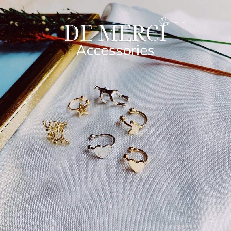 Khuyên tai kẹp vành nữ phong cách thời trang - De Merci Accessories