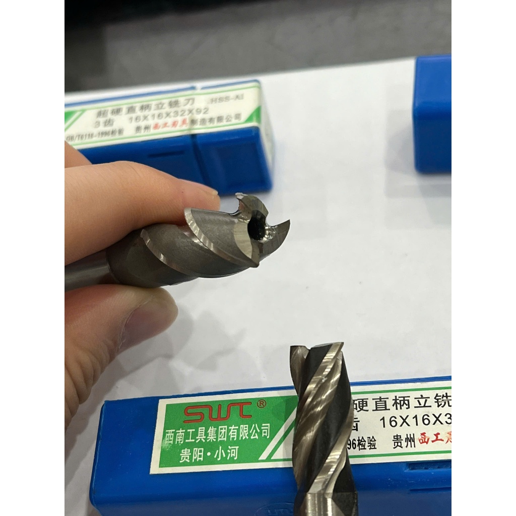 Phay ngón thép gió hộp xanh 3 me cắt chuyên phay nhôm đồng sắt gỗ nhựa