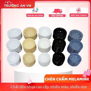 Combo 10 Chén Chấm Melamine Cứng – Chén Nước Tương Nước Mắm Gia Vị Nhựa Bền – Trường An VN