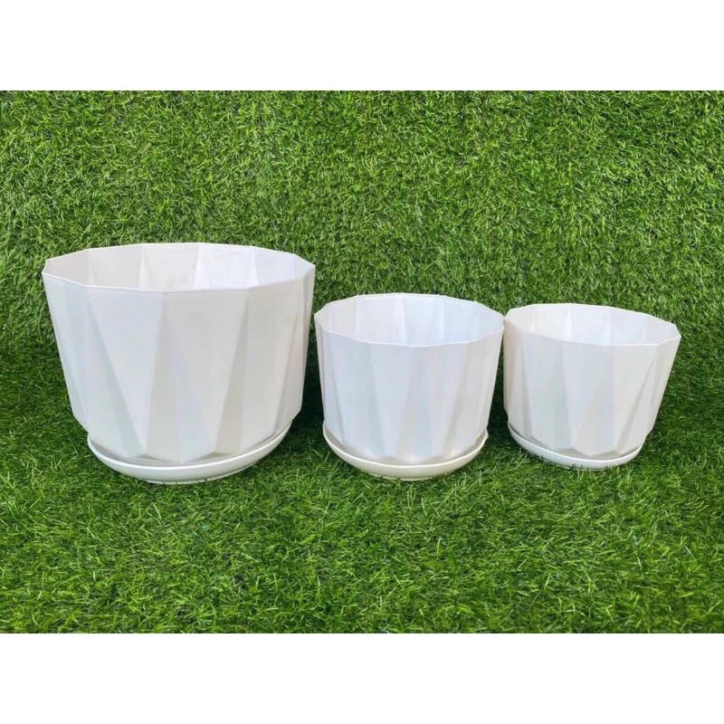 (Chậu + đĩa) Chậu nhựa trồng cây kt Cao 16 x rộng 21cm, Chậu Múi khế đủ size trồng hoa để bàn,deco sân vườn