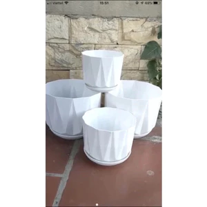 Chậu nhựa trồng cây kt Cao 16 x rộng 21cm, Chậu Múi khế đủ size trồng hoa để bàn,deco sân vườn