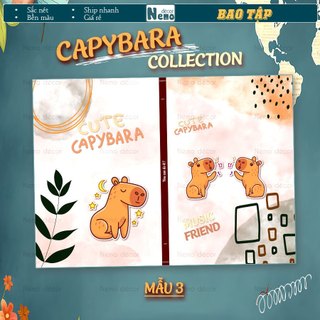 Set 5 Giấy Bao Tập, Bao Vở Hoạ Tiết Capypara Dễ Thương, Đáng Yêu Collection, Giấy Dày Loại 1 Dùng Cho Tập A5, B5.
