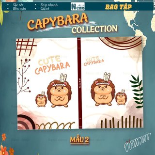 Set 5 Giấy Bao Tập, Bao Vở Hoạ Tiết Capypara Dễ Thương, Đáng Yêu Collection, Giấy Dày Loại 1 Dùng Cho Tập A5, B5.