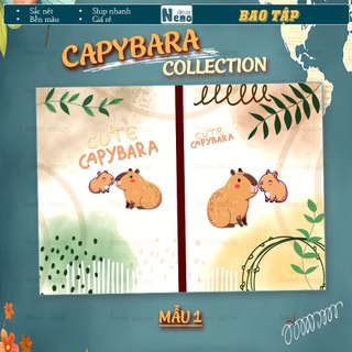 Set 5 Giấy Bao Tập, Bao Vở Hoạ Tiết Capypara Dễ Thương, Đáng Yêu Collection, Giấy Dày Loại 1 Dùng Cho Tập A5, B5.