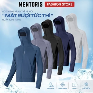 Áo Chống Nắng Nam MENTORIS, Chất Vải Thun Lạnh, Chống Tia UV, Thoáng Mát, Thấm Hút Mồ Hôi MCN01S