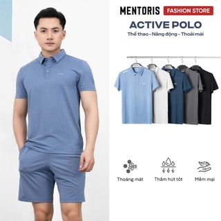 Áo Polo nam thể thao Dri-Cooling Mentoris, Chất vải siêu mát, siêu co giãn, thoáng khí MPL01