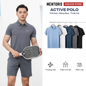 Áo Polo Thể Thao Nam Mentoris, Chất Liệu Coolmax Thấm Hút Tốt, Basic Co Giãn 4 Chiều MPL01