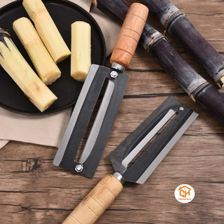 Dao cạo vỏ mía, vỏ cây lưỡi thép cán gỗ sắc bén cầm chắc tay dùng cho quán và gia đình Cam Homeware