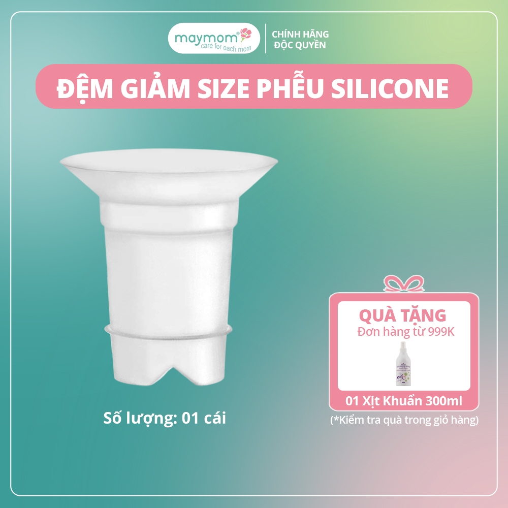 Ảnh Trợ Phễu Maymom Size 13-15-17-19-21mm, Đệm Giảm Hạ Size Phễu Hút Sữa, Cup Vắt Sữa, Chất Liệu Silicone Êm Ái và An Toàn 1