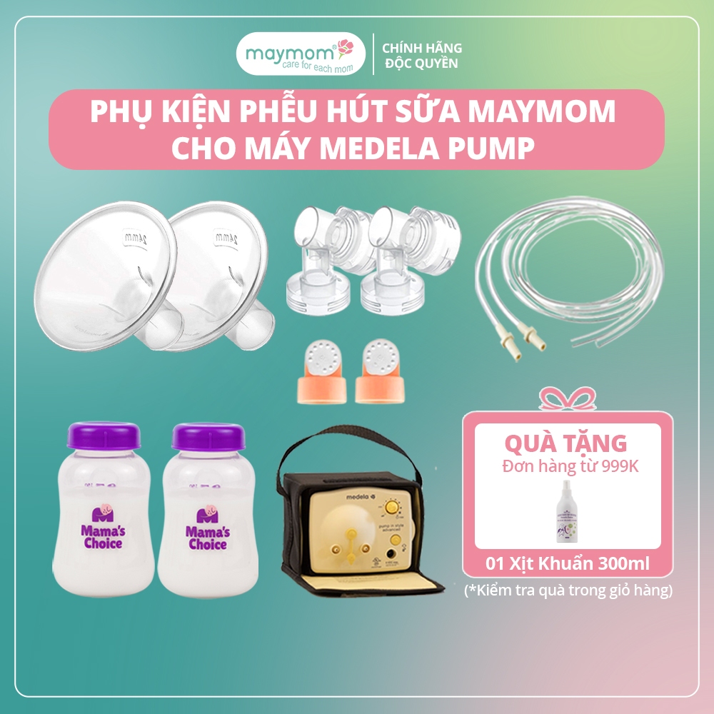 Ảnh Bộ Phụ Kiện Máy Hút Sữa Medela Pump In Style Advanced, Thương Hiệu Maymom, Phễu Size Từ 10-32mm 1