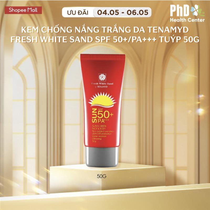 Ảnh Kem Chống Nắng Trắng Da Tenamyd Fresh White Sand SPF 50+/PA+++ Tuýp 50g 1