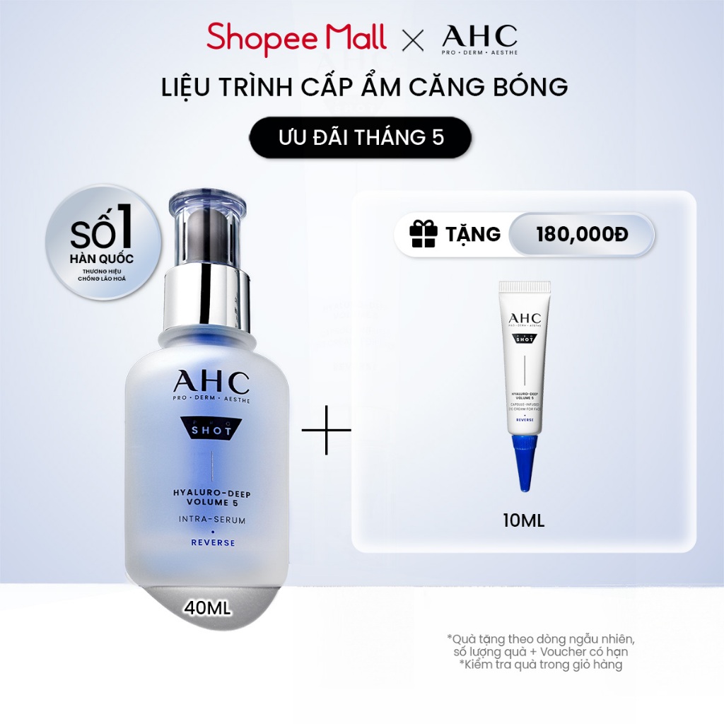 Ảnh Tinh chất Serum căng bóng mờ nếp nhăn PROSHOT HYALURO-DEEP VOLUME 5 AHC 4 40ML 1