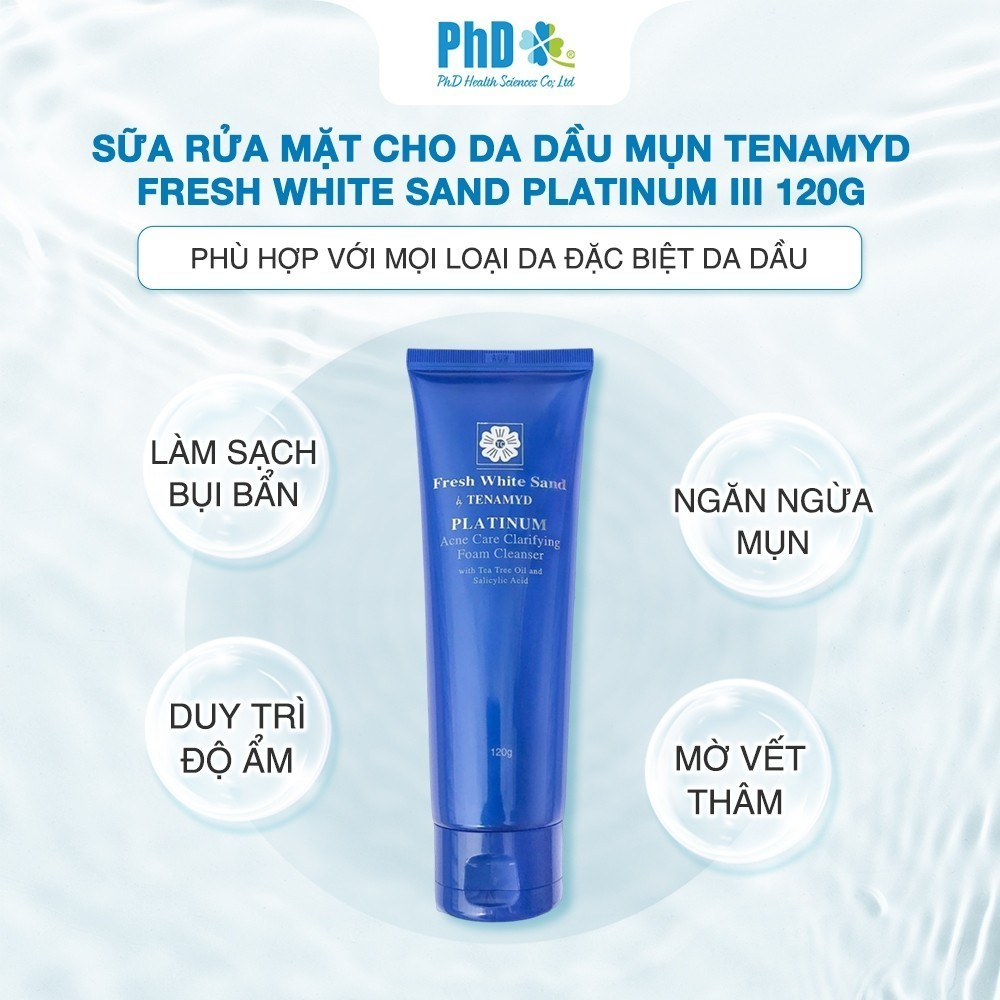 Ảnh Sữa Rửa Mặt Trắng Da Fresh White Sand Tenamyd I, II, III 120g - Sữa Rửa Mặt Làm Sạch Sâu 4