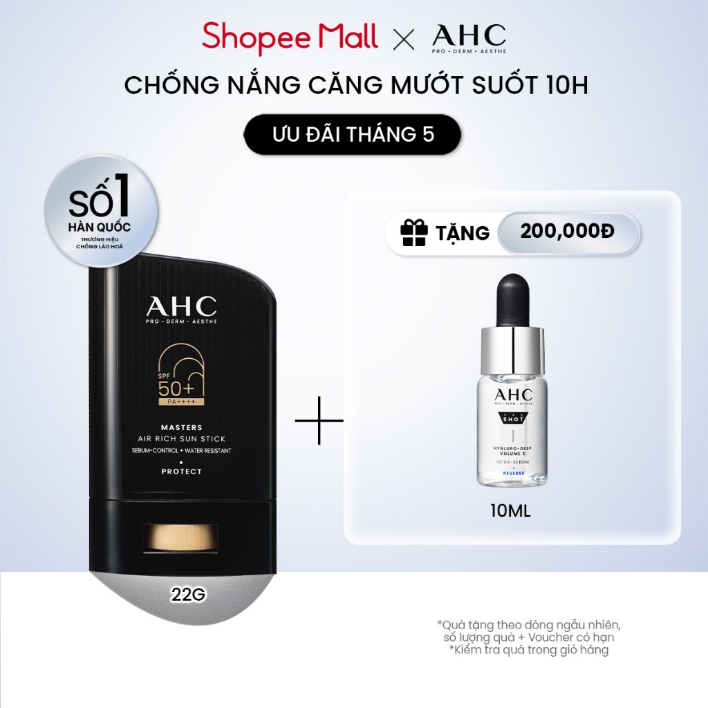 Ảnh Sáp Chống Nắng AHC phổ rộng kiềm dầu suốt 24H Masters Air Rich Sun Stick 22g 1