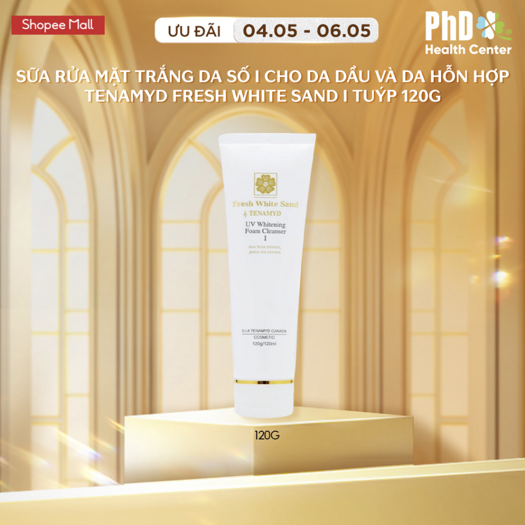 Ảnh Sữa Rửa Mặt Trắng Da Số I Cho Da Dầu Và Da Hỗn Hợp Tenamyd Fresh White Sand I Tuýp 120g 1