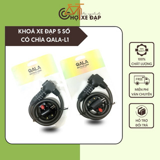 [CHÍNH HÃNG] Khoá Xe Đạp Mật Mã 5 Số Có Chìa Khóa QALA-L1 – Dây Thép 1m2, Bảo Hành 180 Ngày | Chợ Xe Đạp