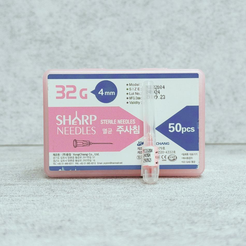 Kim tiêm dưỡng chất căng bóng da meso PRP Sharp Needles 32G-34G sử dụng trong spa thẩm mỹ