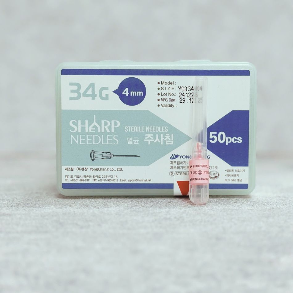 Kim tiêm dưỡng chất căng bóng da meso PRP Sharp Needles 32G-34G sử dụng trong spa thẩm mỹ