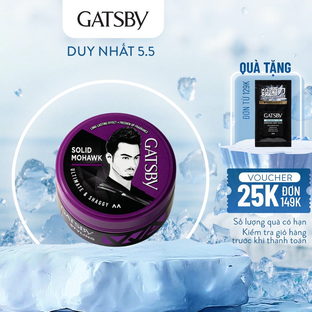 Ảnh Wax vuốt tóc GATSBY Styling Wax Ultimate & Shaggy 75g 1