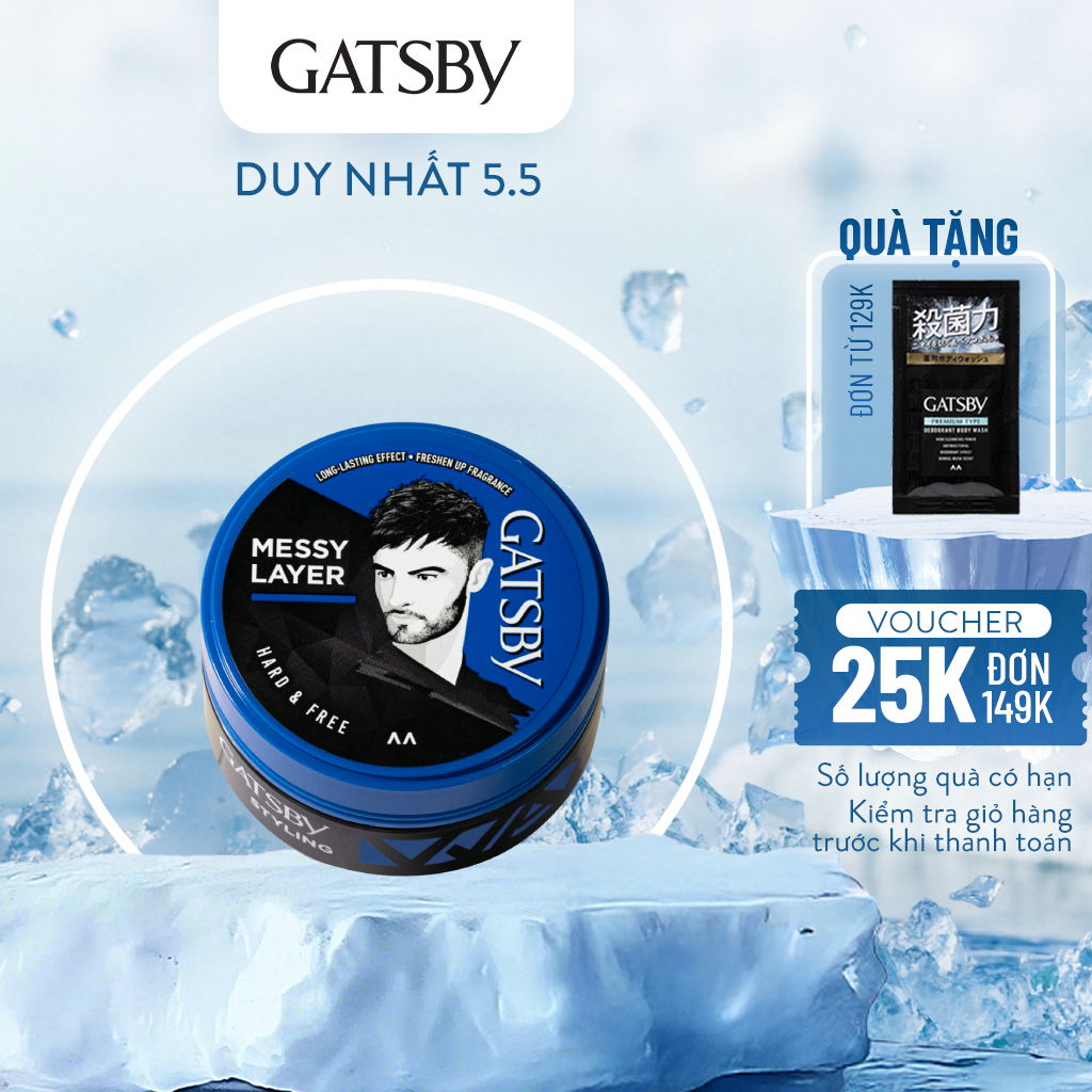 Ảnh Wax vuốt tóc GATSBY Styling Wax Hard & Free 25g 1