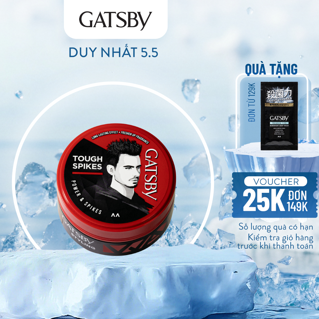 Ảnh Wax vuốt tóc GATSBY Styling Wax Power & Spikes 25g 1