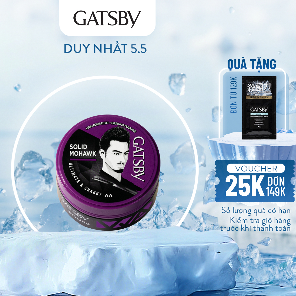 Ảnh Wax vuốt tóc GATSBY Styling Wax Ultimate & Shaggy 25g 1